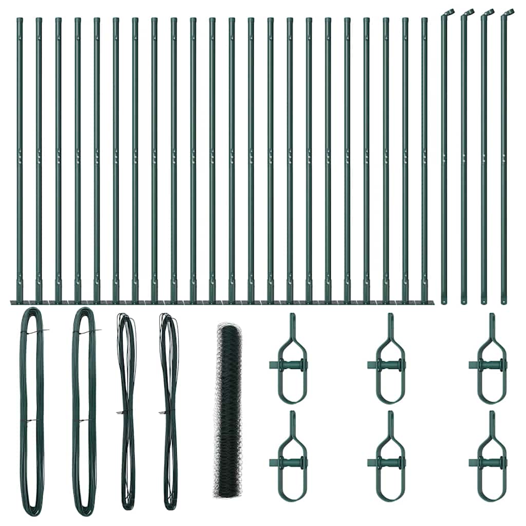 Afrasteringspaal Groen 50 x 1,2 m (36 mm gaas) Staal en PVC is nu te koop bij PeponiXL, paradijselijk wonen!