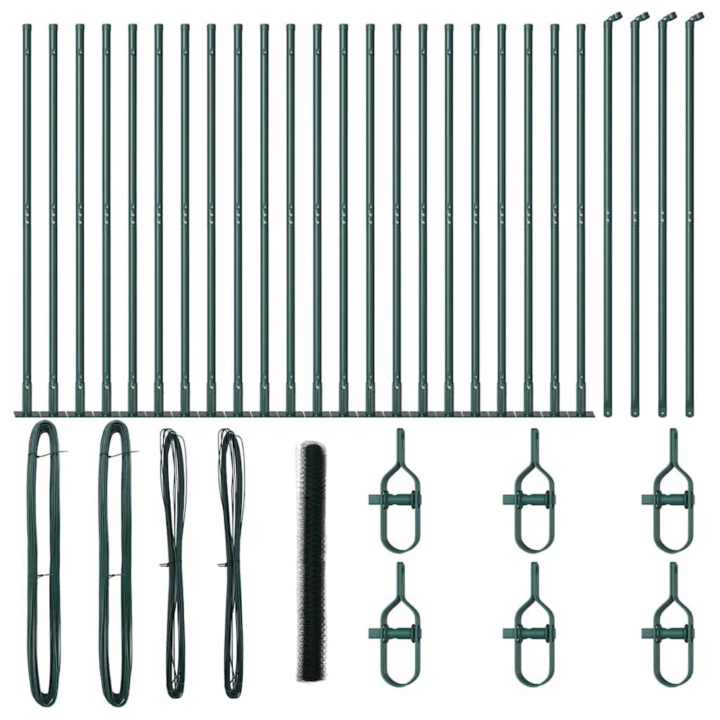 Afrasteringspaal Groen 50 x 1,4 m (50 mm gaas) Staal en PVC is nu te koop bij PeponiXL, paradijselijk wonen!