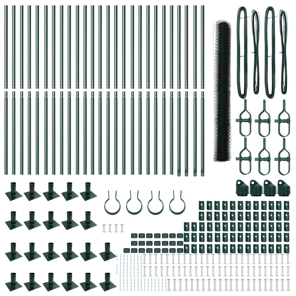 Afrasteringspaal Groen 50 x 1,4 m (50 mm gaas) Staal en PVC is nu te koop bij PeponiXL, paradijselijk wonen!