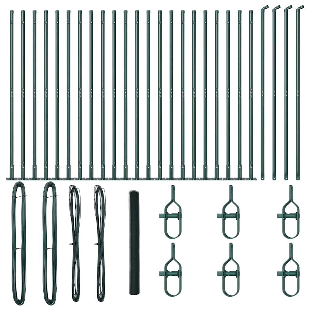 Afrasteringspaal Groen 50 x 1,6 m (13 mm gaas) Staal en PVC is nu te koop bij PeponiXL, paradijselijk wonen!