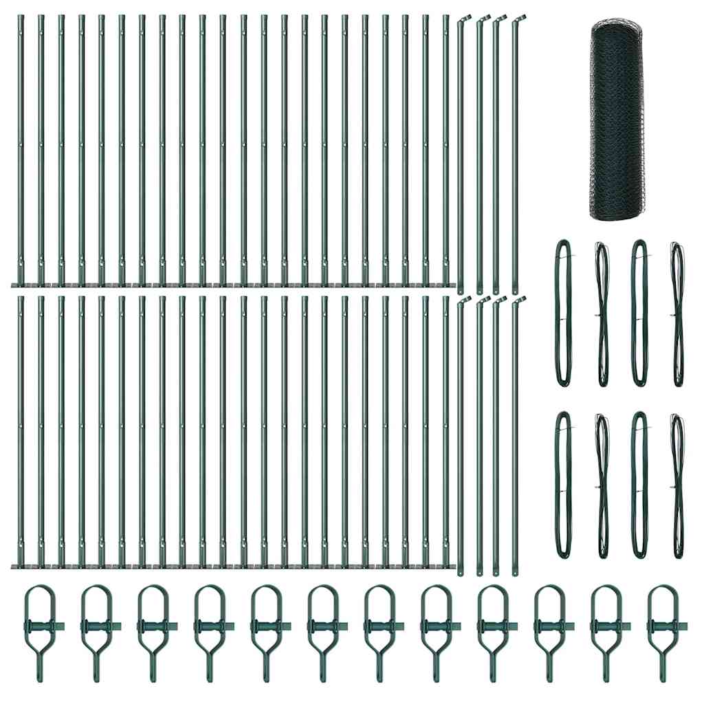 Afrasteringspaal Groen 100 x 0,8 m (13 mm gaas) Staal en PVC is nu te koop bij PeponiXL, paradijselijk wonen!