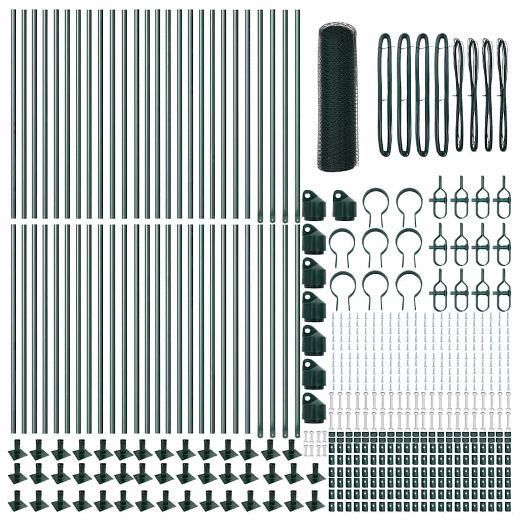 Afrasteringspaal Groen 100 x 0,8 m (13 mm gaas) Staal en PVC is nu te koop bij PeponiXL, paradijselijk wonen!