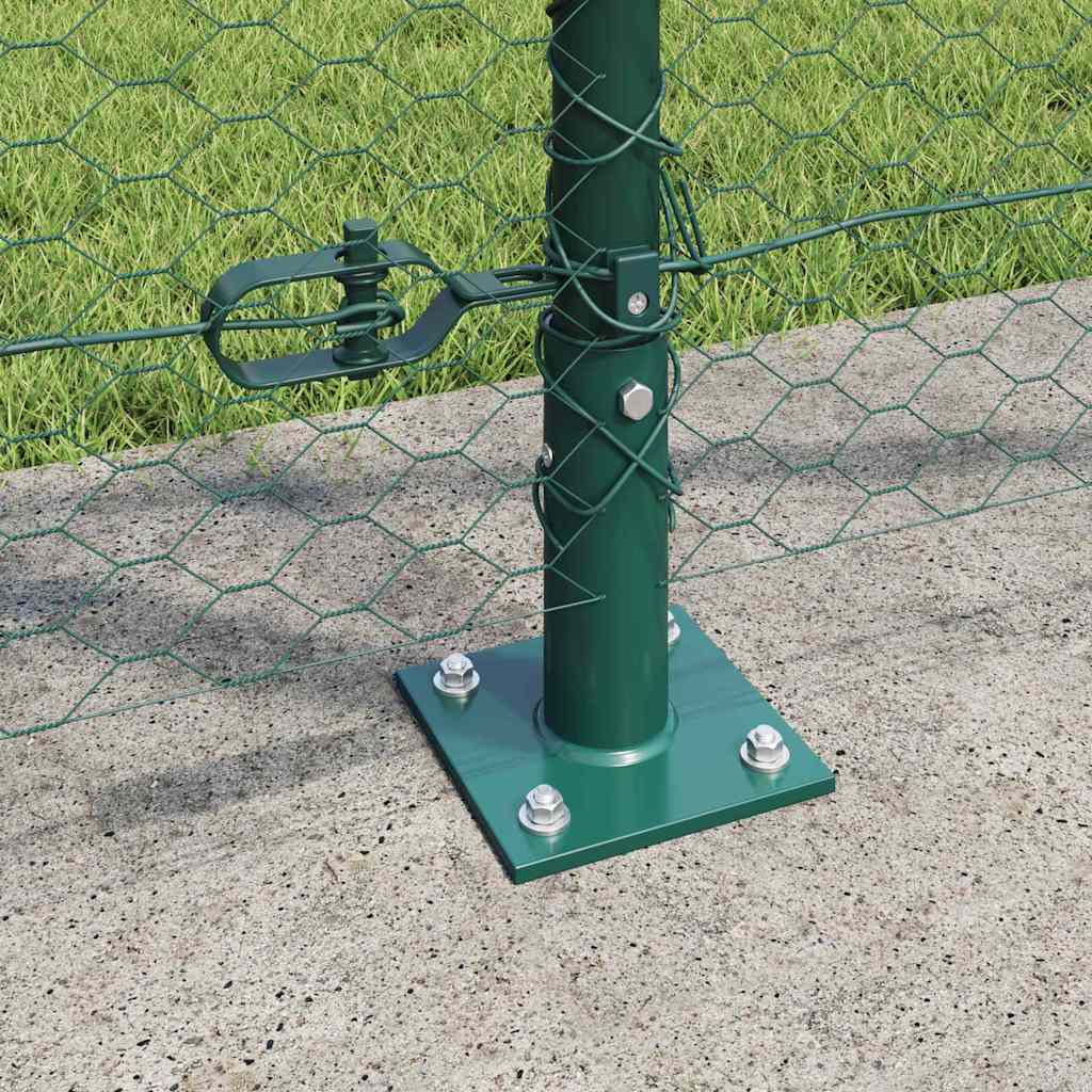 Afrasteringspaal Groen 100 x 1,2 m (25 mm gaas) Staal en PVC is nu te koop bij PeponiXL, paradijselijk wonen!