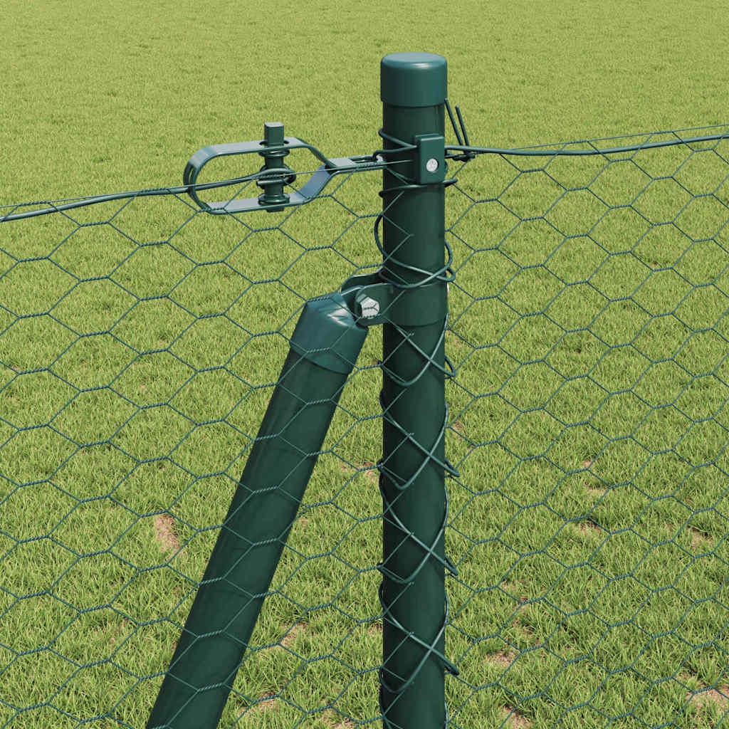 Afrasteringspaal Groen 100 x 1,2 m (25 mm gaas) Staal en PVC is nu te koop bij PeponiXL, paradijselijk wonen!