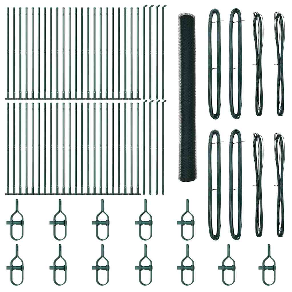 Afrasteringspaal Groen 100 x 1,6 m (25 mm gaas) Staal en PVC is nu te koop bij PeponiXL, paradijselijk wonen!