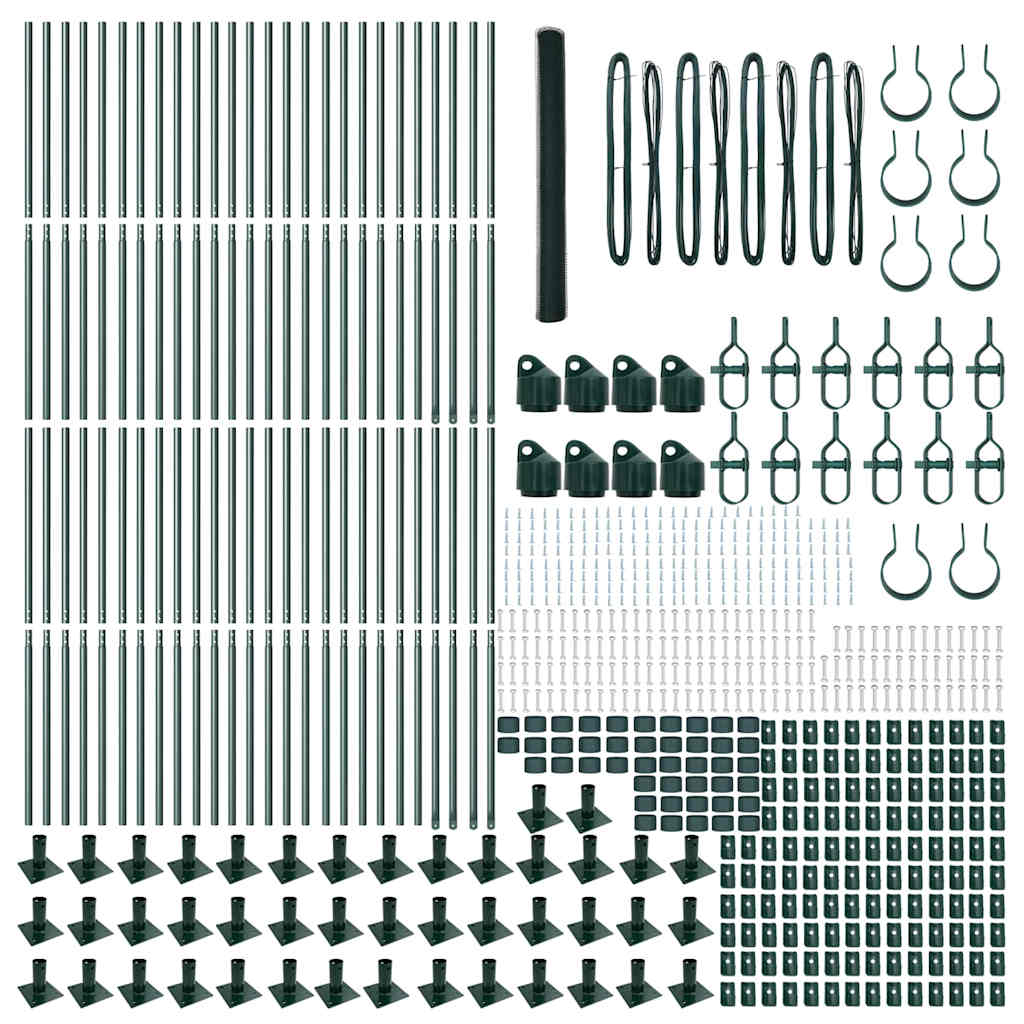 Afrasteringspaal Groen 100 x 1,6 m (25 mm gaas) Staal en PVC is nu te koop bij PeponiXL, paradijselijk wonen!
