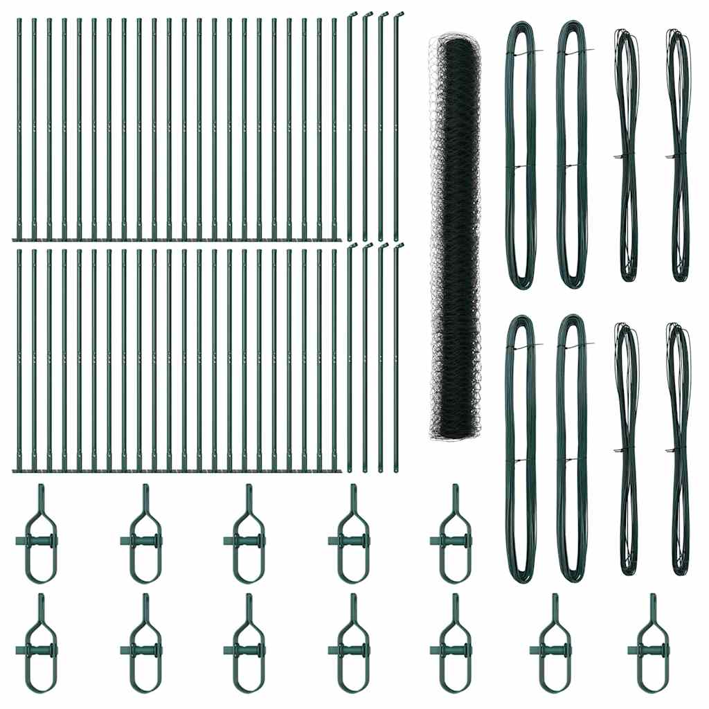 Afrasteringspaal Groen 100 x 1,6 m (36 mm gaas) Staal en PVC is nu te koop bij PeponiXL, paradijselijk wonen!