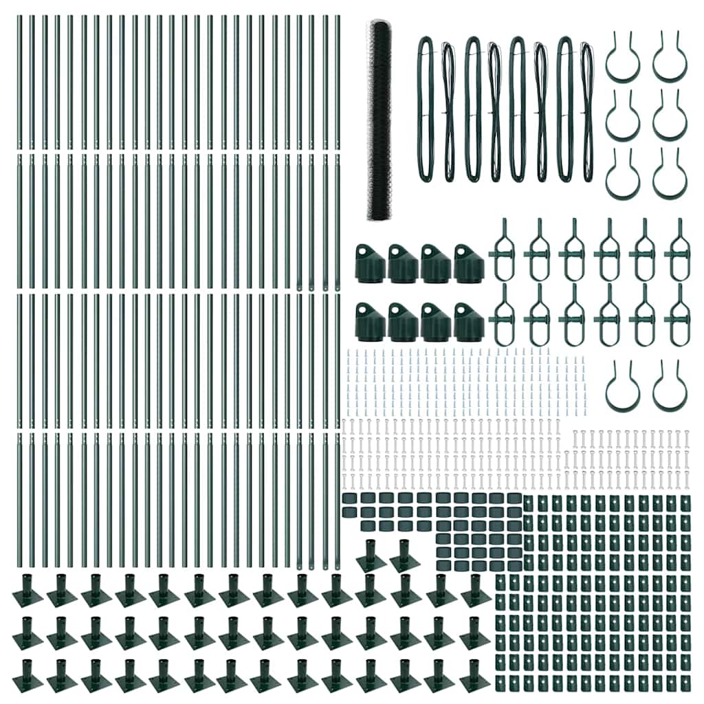 Afrasteringspaal Groen 100 x 1,6 m (36 mm gaas) Staal en PVC is nu te koop bij PeponiXL, paradijselijk wonen!