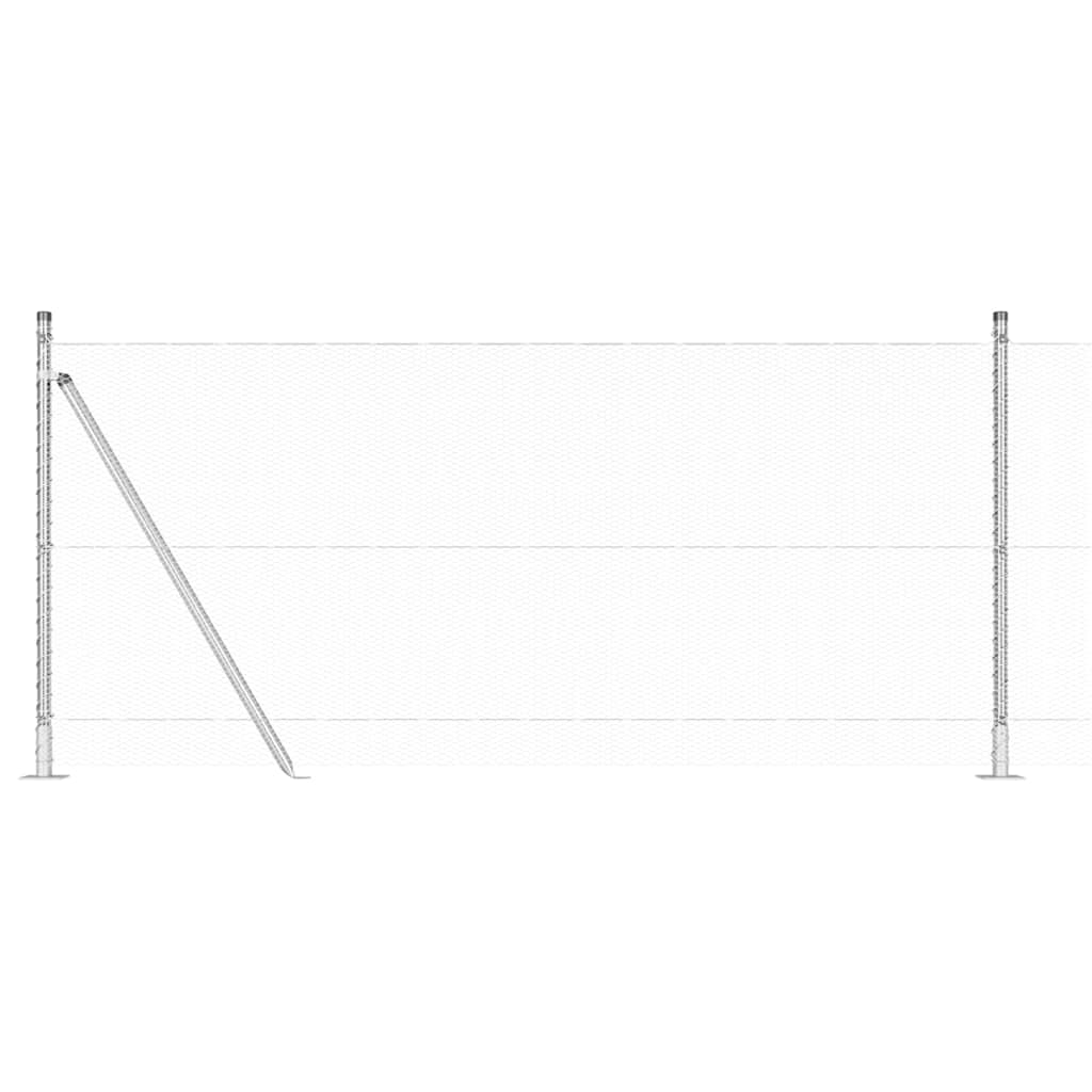 Afrasteringspaal Zilver 25 x 0,8 m (13 mm gaas) Staal is nu te koop bij PeponiXL, paradijselijk wonen!