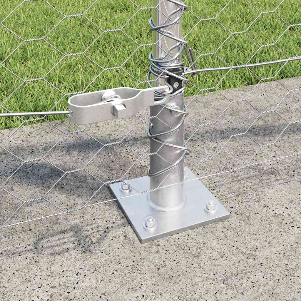 Afrasteringspaal Zilver 25 x 0,8 m (36 mm gaas) Staal is nu te koop bij PeponiXL, paradijselijk wonen!