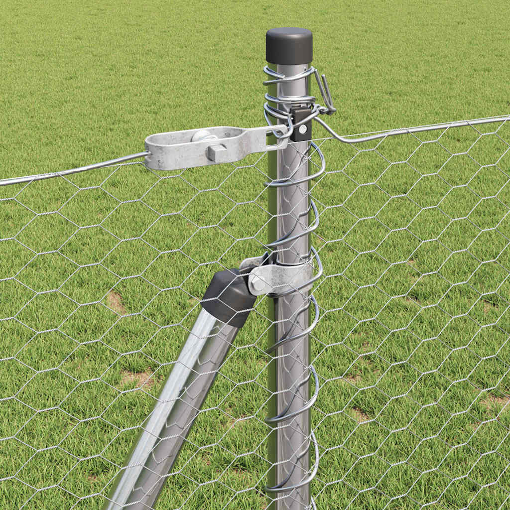 Afrasteringspaal Zilver 25 x 1 m (25 mm gaas) Staal is nu te koop bij PeponiXL, paradijselijk wonen!