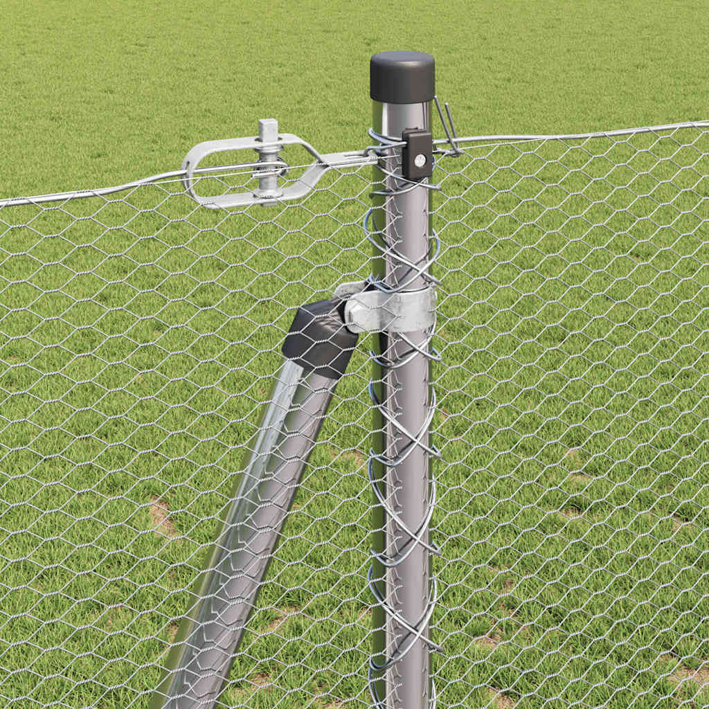 Afrasteringspaal Zilver 50 x 1,2 m (13 mm gaas) Staal is nu te koop bij PeponiXL, paradijselijk wonen!