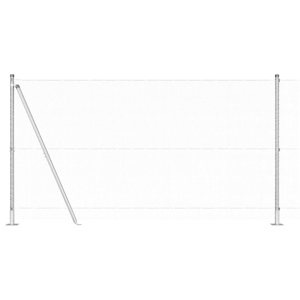 Afrasteringspaal Zilver 50 x 1,2 m (13 mm gaas) Staal is nu te koop bij PeponiXL, paradijselijk wonen!