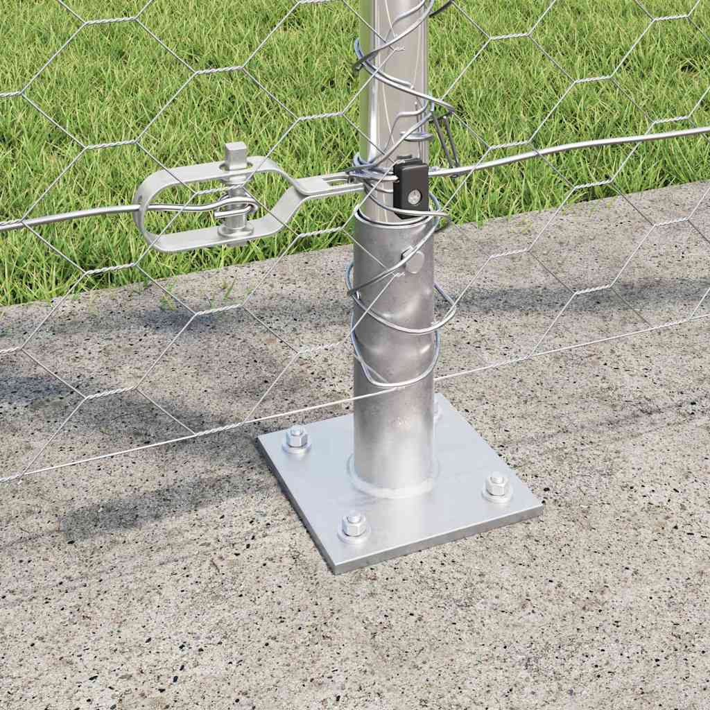 Afrasteringspaal Zilver 50 x 1,2 m (50 mm gaas) Staal is nu te koop bij PeponiXL, paradijselijk wonen!