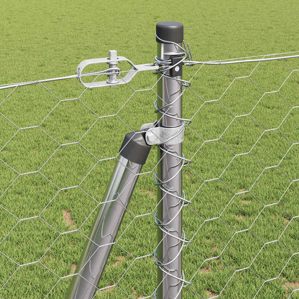 Afrasteringspaal Zilver 50 x 1,2 m (50 mm gaas) Staal is nu te koop bij PeponiXL, paradijselijk wonen!