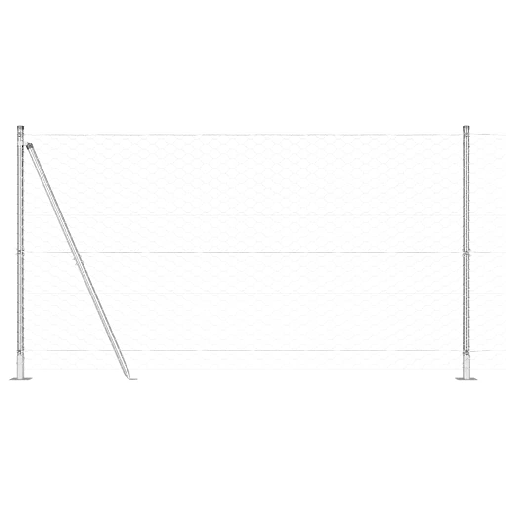 Afrasteringspaal Zilver 50 x 1,2 m (50 mm gaas) Staal is nu te koop bij PeponiXL, paradijselijk wonen!