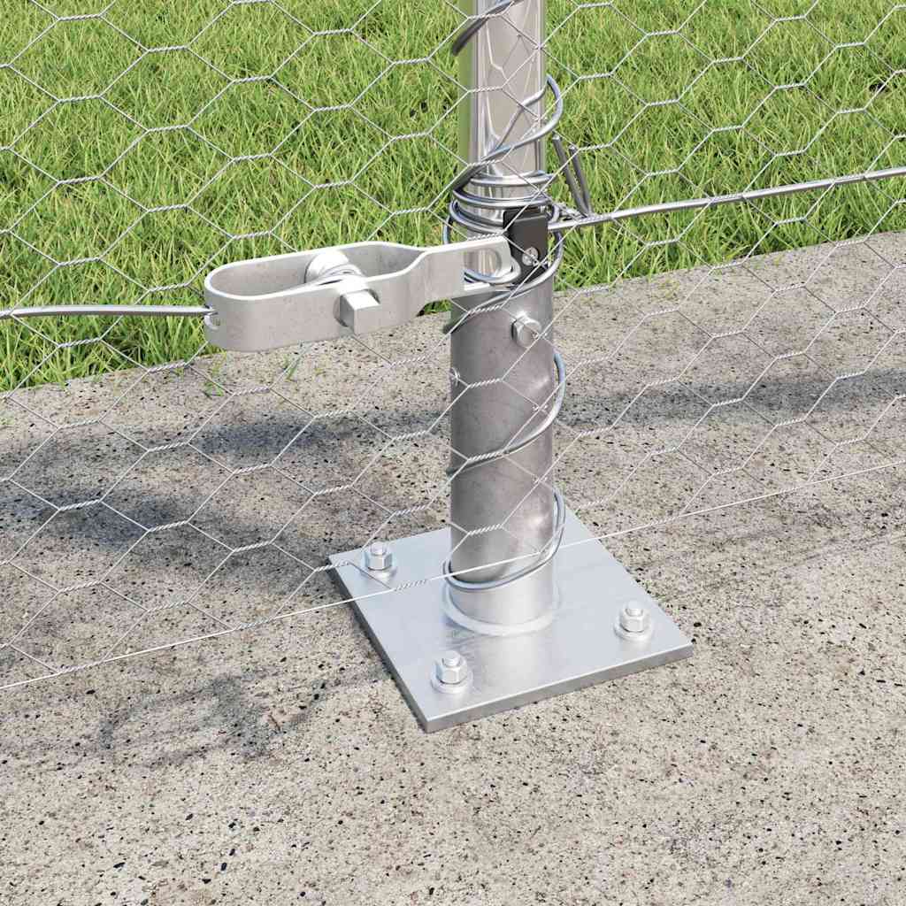 Afrasteringspaal Zilver 100 x 0,8 m (25 mm gaas) Staal is nu te koop bij PeponiXL, paradijselijk wonen!