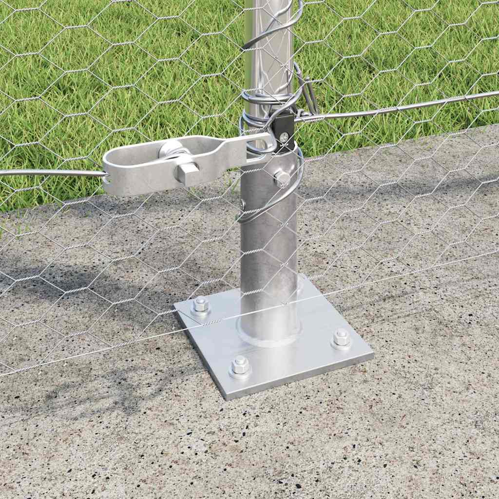 Afrasteringspaal Zilver 100 x 1,6 m (25 mm gaas) Staal is nu te koop bij PeponiXL, paradijselijk wonen!