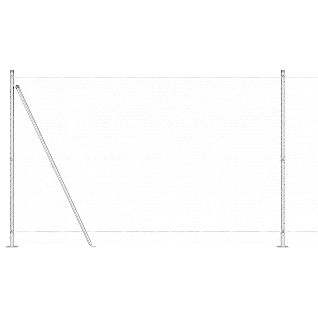 Afrasteringspaal Zilver 100 x 1,6 m (25 mm gaas) Staal is nu te koop bij PeponiXL, paradijselijk wonen!