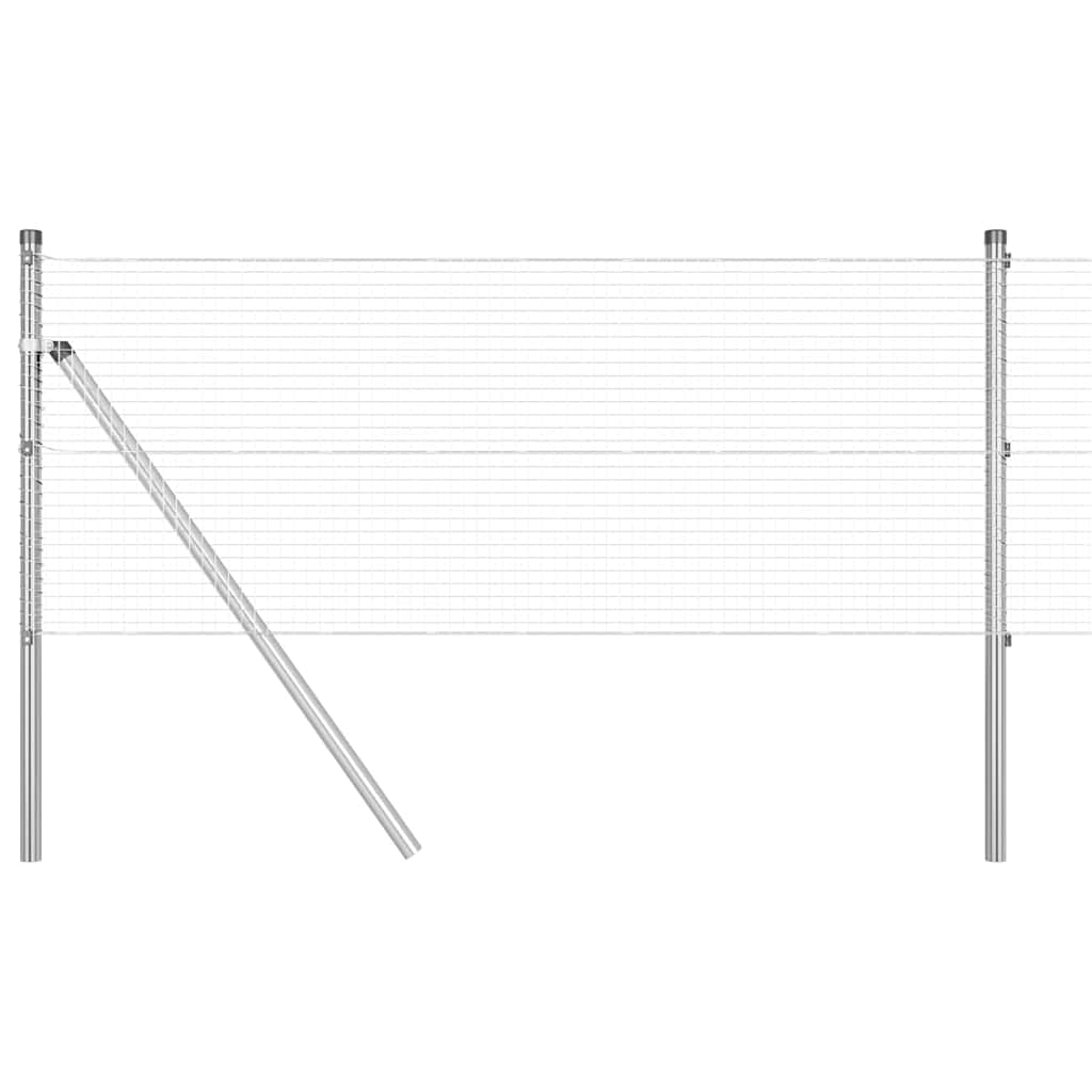 Afrasteringspaal Zilver 25 x 0,4 m (19 x 19 mm gaas) Staal is nu te koop bij PeponiXL, paradijselijk wonen!