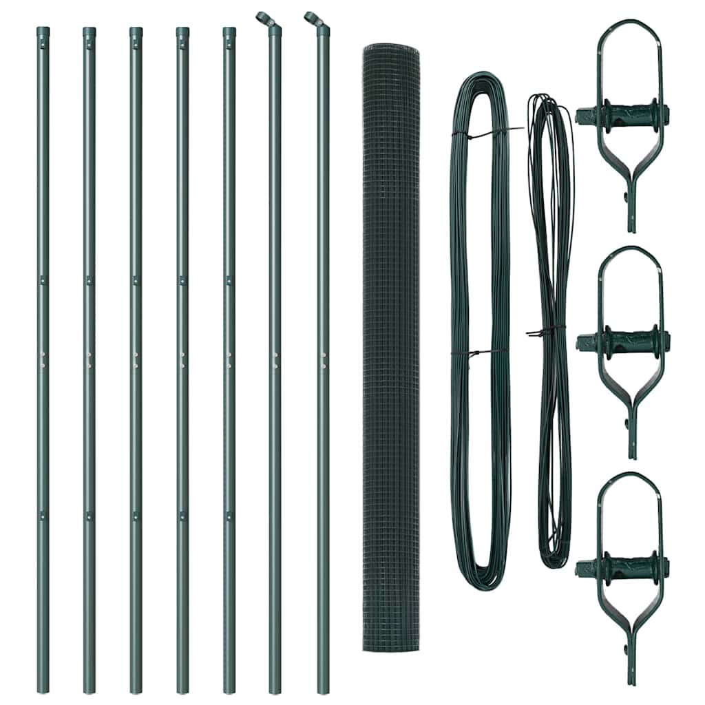 Afrasteringspaal Groen 10 x 1,5 m (12 x 12 mm gaas) Staal is nu te koop bij PeponiXL, paradijselijk wonen!