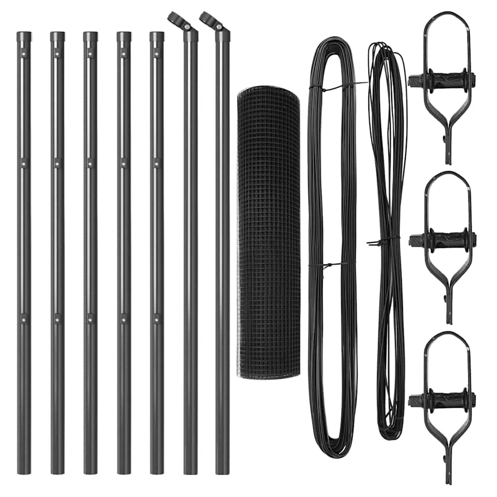 Afrasteringspaal Grijs 10 x 0,6 m (12 x 12 mm gaas) is nu te koop bij PeponiXL, paradijselijk wonen!