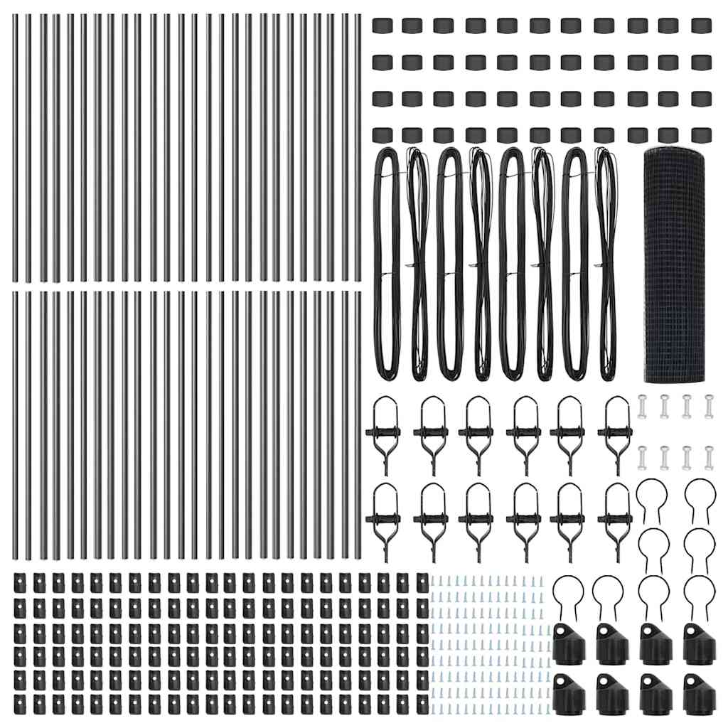 Afrasteringspaal Grijs 100 x 0,6 m (16 x 16 mm gaas) is nu te koop bij PeponiXL, paradijselijk wonen!