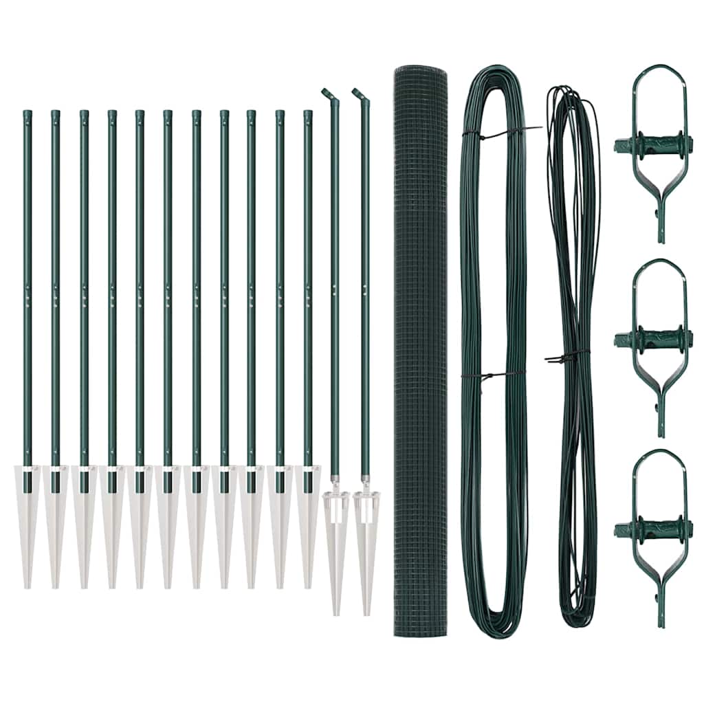 Afrasteringspaal Groen 25 x 1,5 m (19 x 19 mm gaas) Staal is nu te koop bij PeponiXL, paradijselijk wonen!