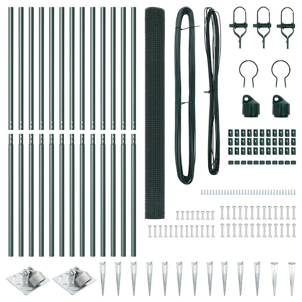 Afrasteringspaal Groen 25 x 1,5 m (19 x 19 mm gaas) Staal is nu te koop bij PeponiXL, paradijselijk wonen!