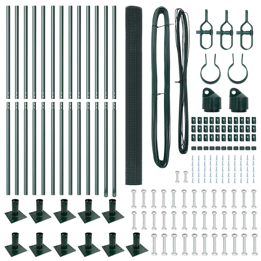 Afrasteringspaal Groen 25 x 1,5 m (19 x 19 mm gaas) Staal is nu te koop bij PeponiXL, paradijselijk wonen!