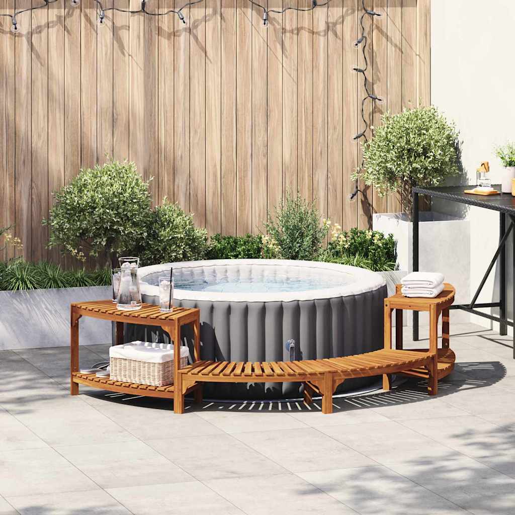 Hottub Omgeving Half-Rond Bruin 252 x 112 x 55,5 cm is nu te koop bij PeponiXL, paradijselijk wonen!