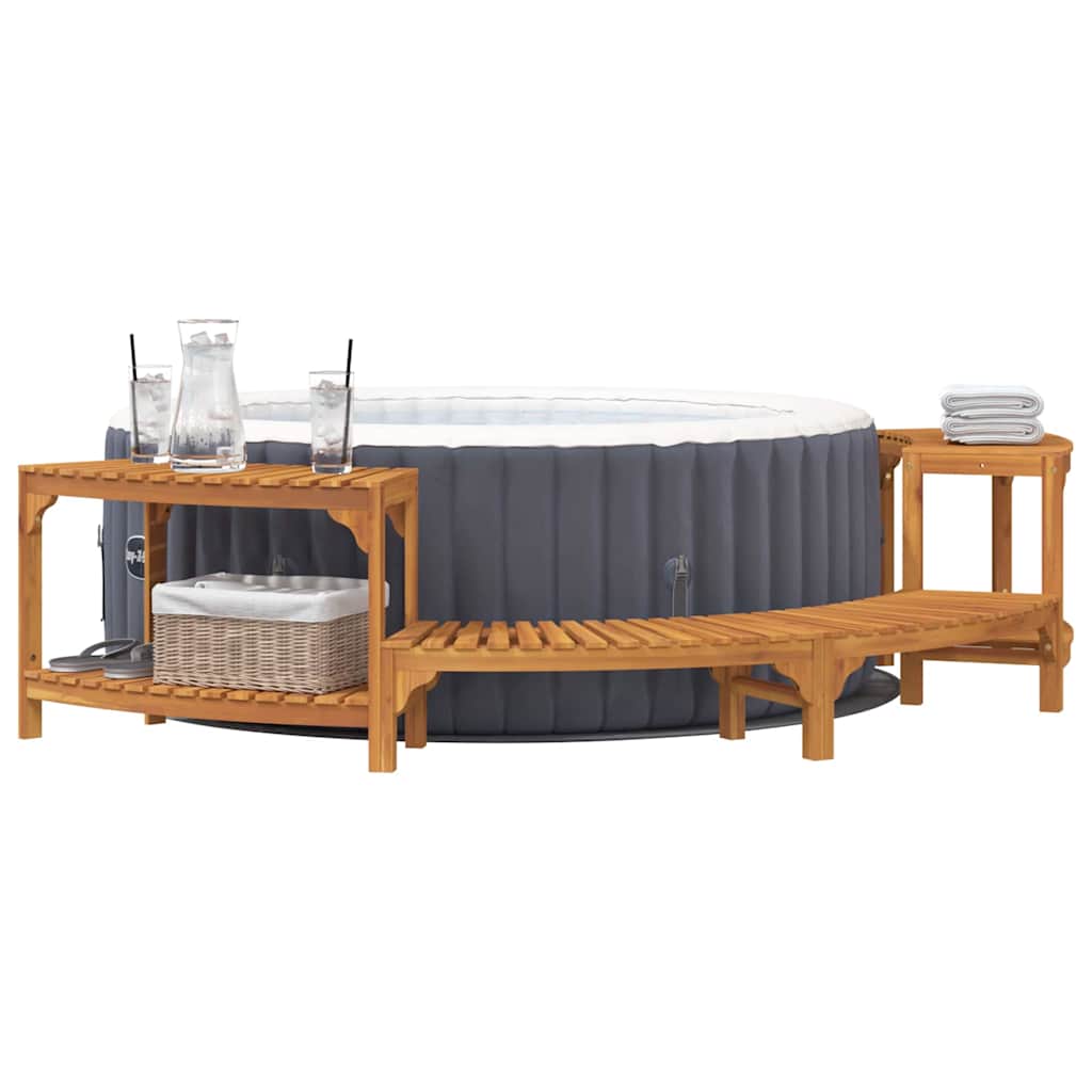 Hottub Omgeving Half-Rond Bruin 252 x 112 x 55,5 cm is nu te koop bij PeponiXL, paradijselijk wonen!
