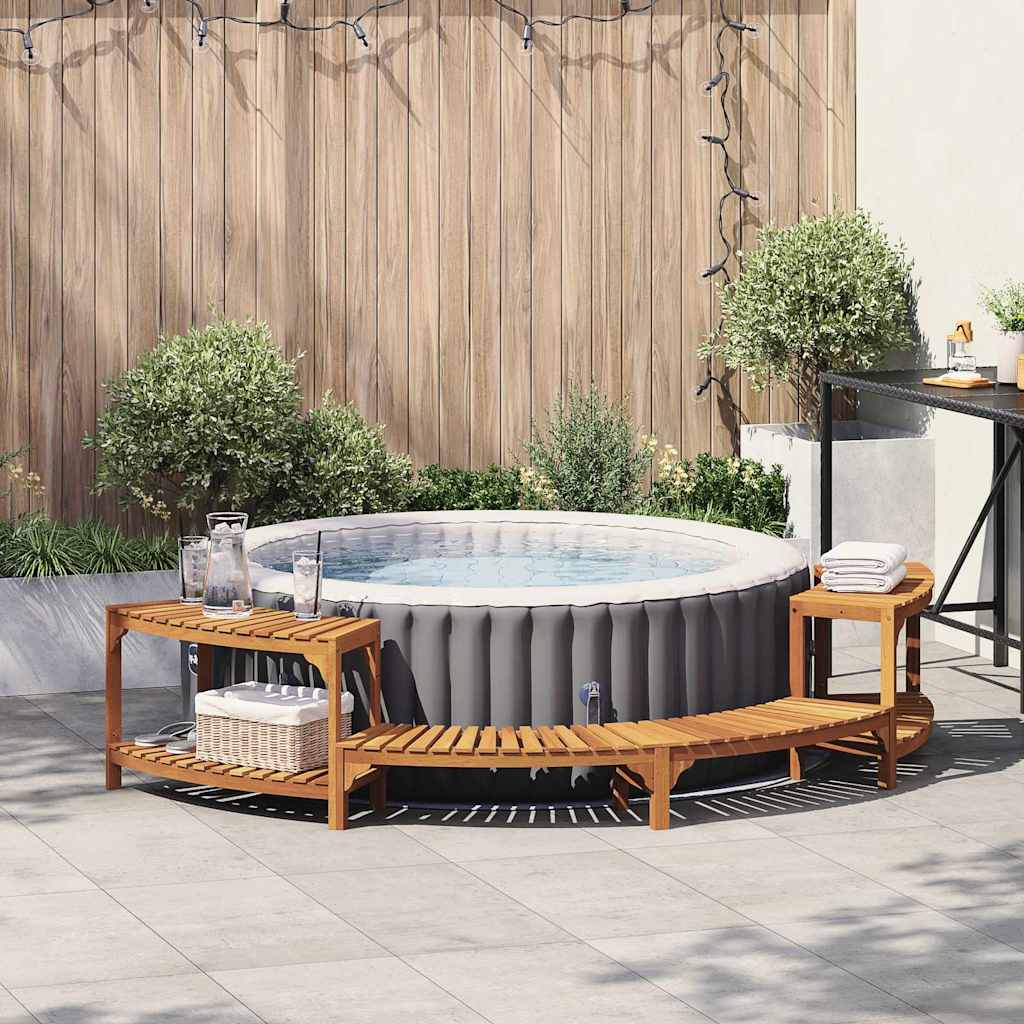 Hottub Omgeving Half-Rond Bruin 272 x 120 x 55,5 cm is nu te koop bij PeponiXL, paradijselijk wonen!