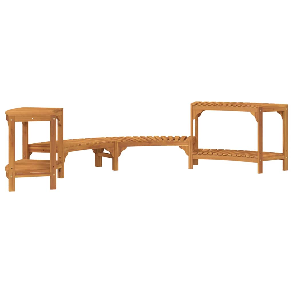 Hottub Omgeving Half-Rond Bruin 272 x 120 x 55,5 cm is nu te koop bij PeponiXL, paradijselijk wonen!