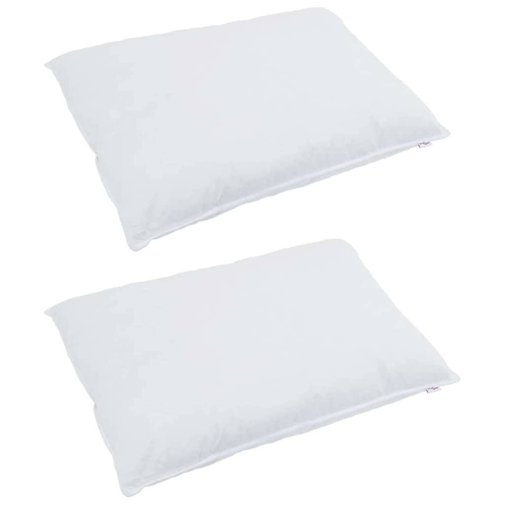 Hoofdkussen met kussen 2 pcs Wit 40 x 60 cm Veren is nu te koop bij PeponiXL, paradijselijk wonen!
