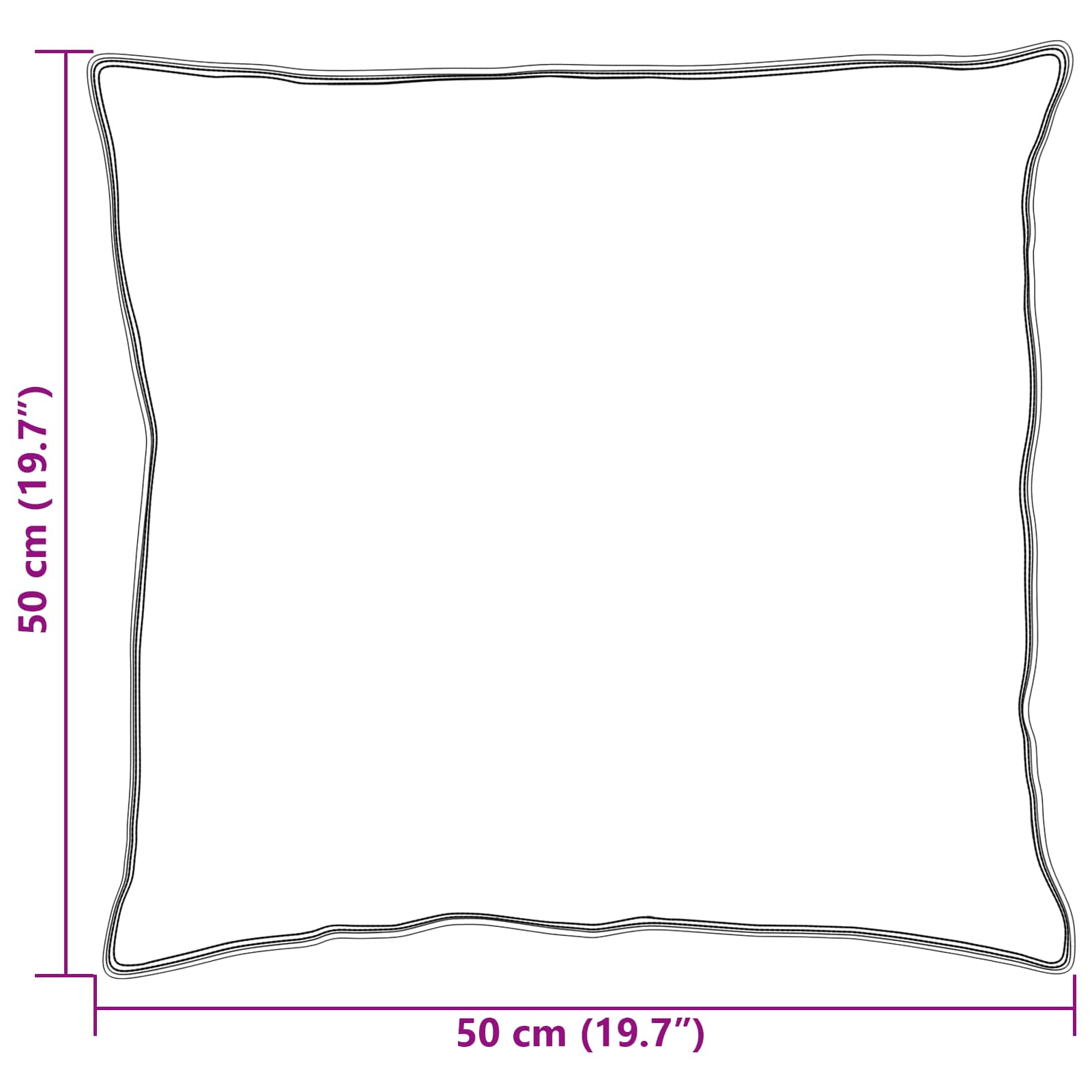 Hoofdkussen met kussen 2 pcs Wit 50 x 50 cm Katoen is nu te koop bij PeponiXL, paradijselijk wonen!