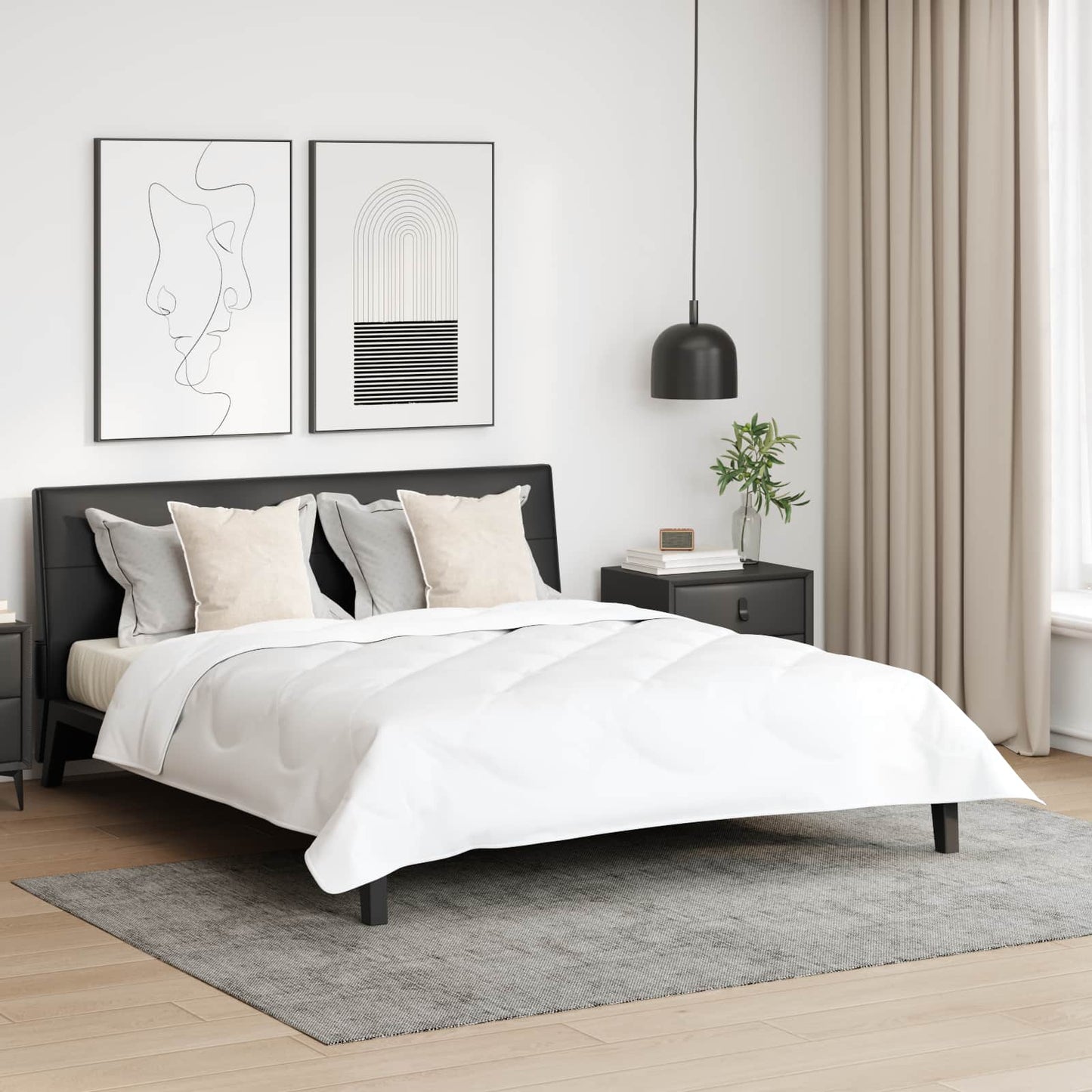 Hoofdkussen met kussen 2 pcs Wit 65 x 65 cm Katoen is nu te koop bij PeponiXL, paradijselijk wonen!