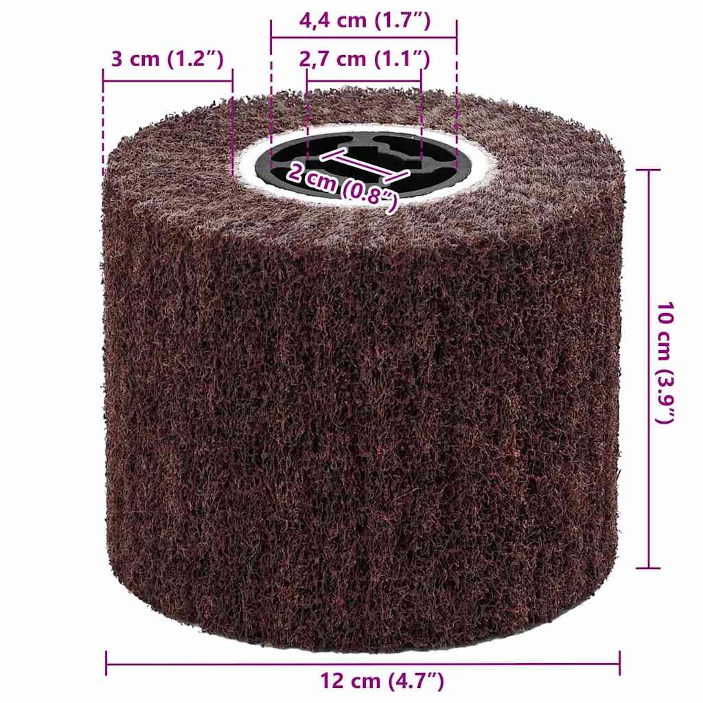 Schuurrollen 3 pcs Bruin 12 x 12 x 10 cm Synthetische Vezel is nu te koop bij PeponiXL, paradijselijk wonen!