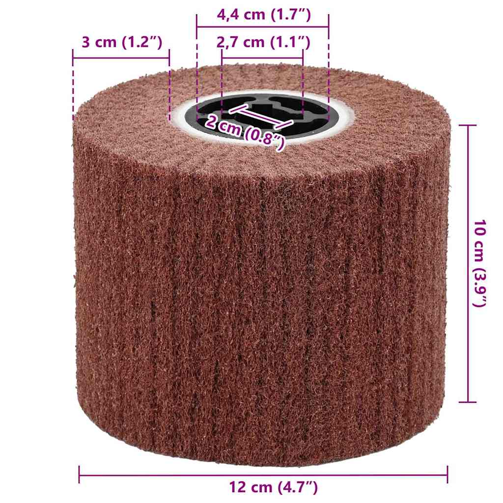 Schuurrollen 3 pcs Bruin 12 x 12 x 10 cm Synthetische Vezel is nu te koop bij PeponiXL, paradijselijk wonen!