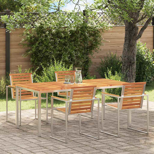 EetTafel Bruin 180 x 90 x 75 cm Massief Acaciahout is nu te koop bij PeponiXL, paradijselijk wonen!