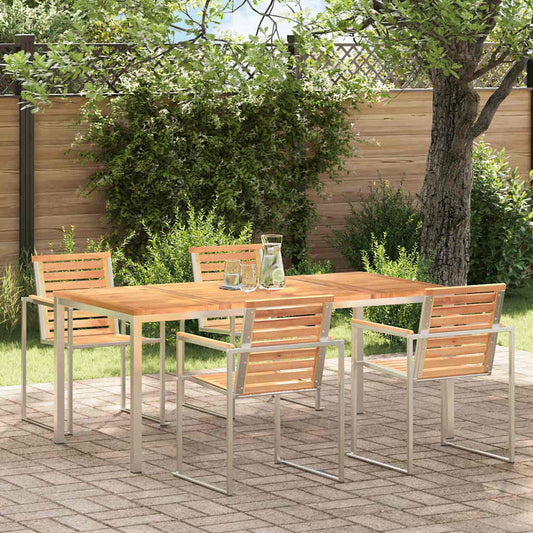 EetTafel Bruin 180 x 90 x 75 cm Massief Teakhout is nu te koop bij PeponiXL, paradijselijk wonen!