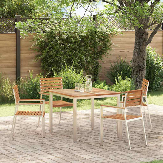 Tuinstoel 4 pcs Olie naturel 56 x 54,5 x 87 cm Massief Teakhout is nu te koop bij PeponiXL, paradijselijk wonen!