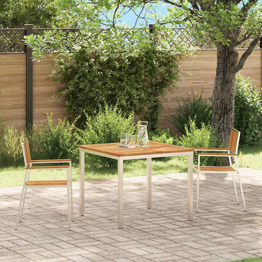 Tuinstoel 2 pcs Bruin 56 x 54,5 x 87 cm Massief Acaciahout is nu te koop bij PeponiXL, paradijselijk wonen!
