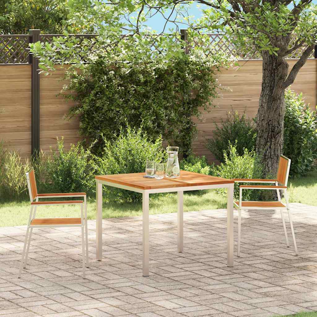 Tuinstoel 2 pcs Bruin 56 x 54,5 x 87 cm Massief Teakhout is nu te koop bij PeponiXL, paradijselijk wonen!