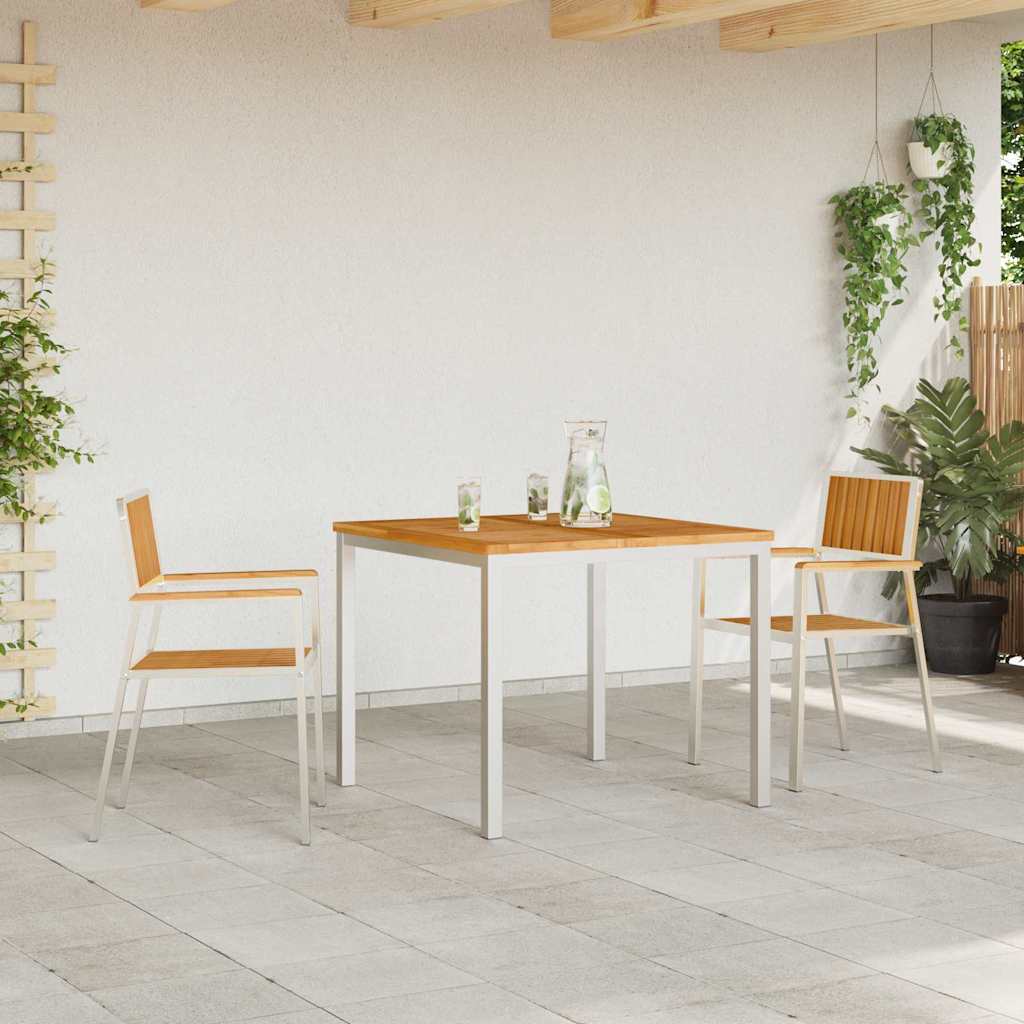 Tuinstoel 2 pcs Bruin 56 x 54,5 x 87 cm Massief Teakhout is nu te koop bij PeponiXL, paradijselijk wonen!