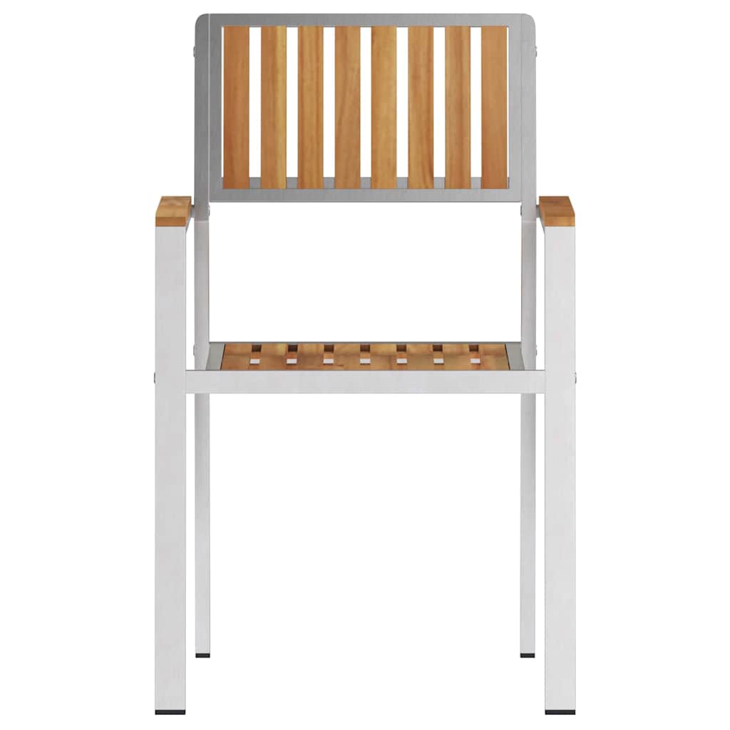 Tuinstoel 2 pcs Bruin 56 x 54,5 x 87 cm Massief Teakhout is nu te koop bij PeponiXL, paradijselijk wonen!