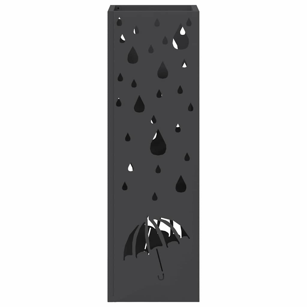 Paraplu Standaard met opslag Zwart 15,5 x 15,5 x 49 cm Metaal is nu te koop bij PeponiXL, paradijselijk wonen!