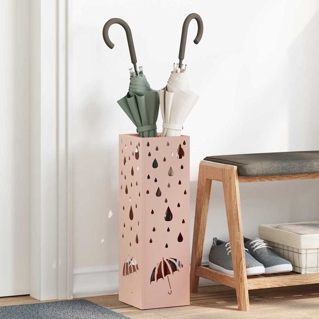 Regen paraplu standaard Roze 15,5 x 15,5 x 49 cm Staal is nu te koop bij PeponiXL, paradijselijk wonen!