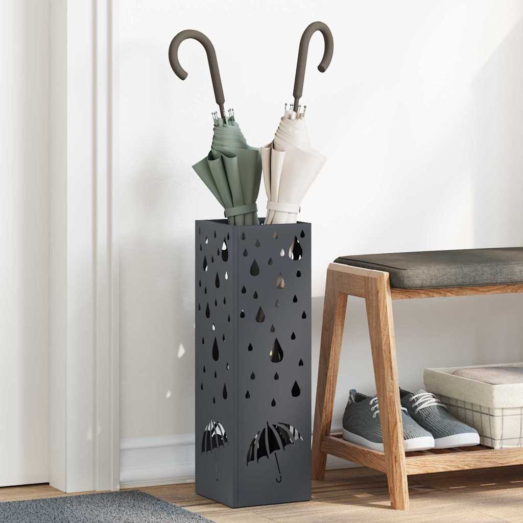 Paraplu Standaard Antraciet 15,5 x 15,5 x 49 cm Metaal is nu te koop bij PeponiXL, paradijselijk wonen!