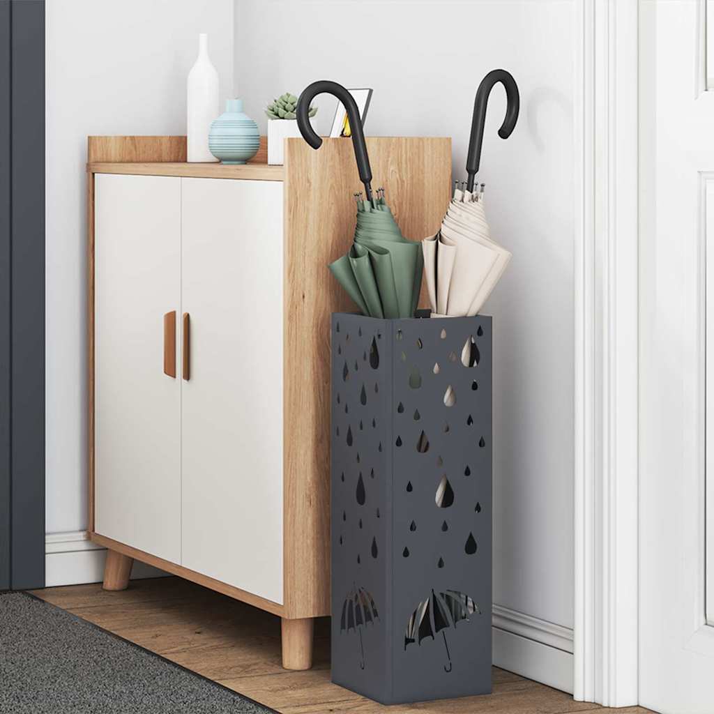 Paraplu Standaard Antraciet 15,5 x 15,5 x 49 cm Metaal is nu te koop bij PeponiXL, paradijselijk wonen!